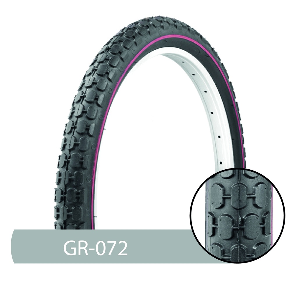 LLANTA BICICLETA+20 X 2.125+LINEA ROJA+(57-406)+GR-072+MARCA+GRID+RACE