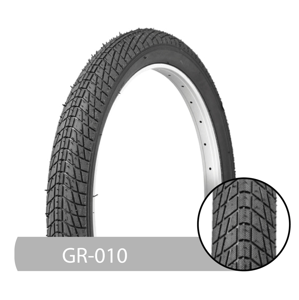 LLANTA BICICLETA+20 X 2.125+NEGRA+(57-406)+GR-010+MARCA+GRID+MXEVO