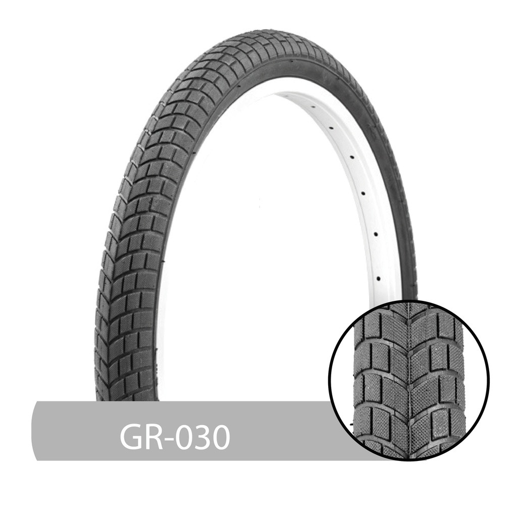 LLANTA BICICLETA+20 X 2.125+NEGRA+(57-406)+GR-030+MARCA+GRID+INSIDE