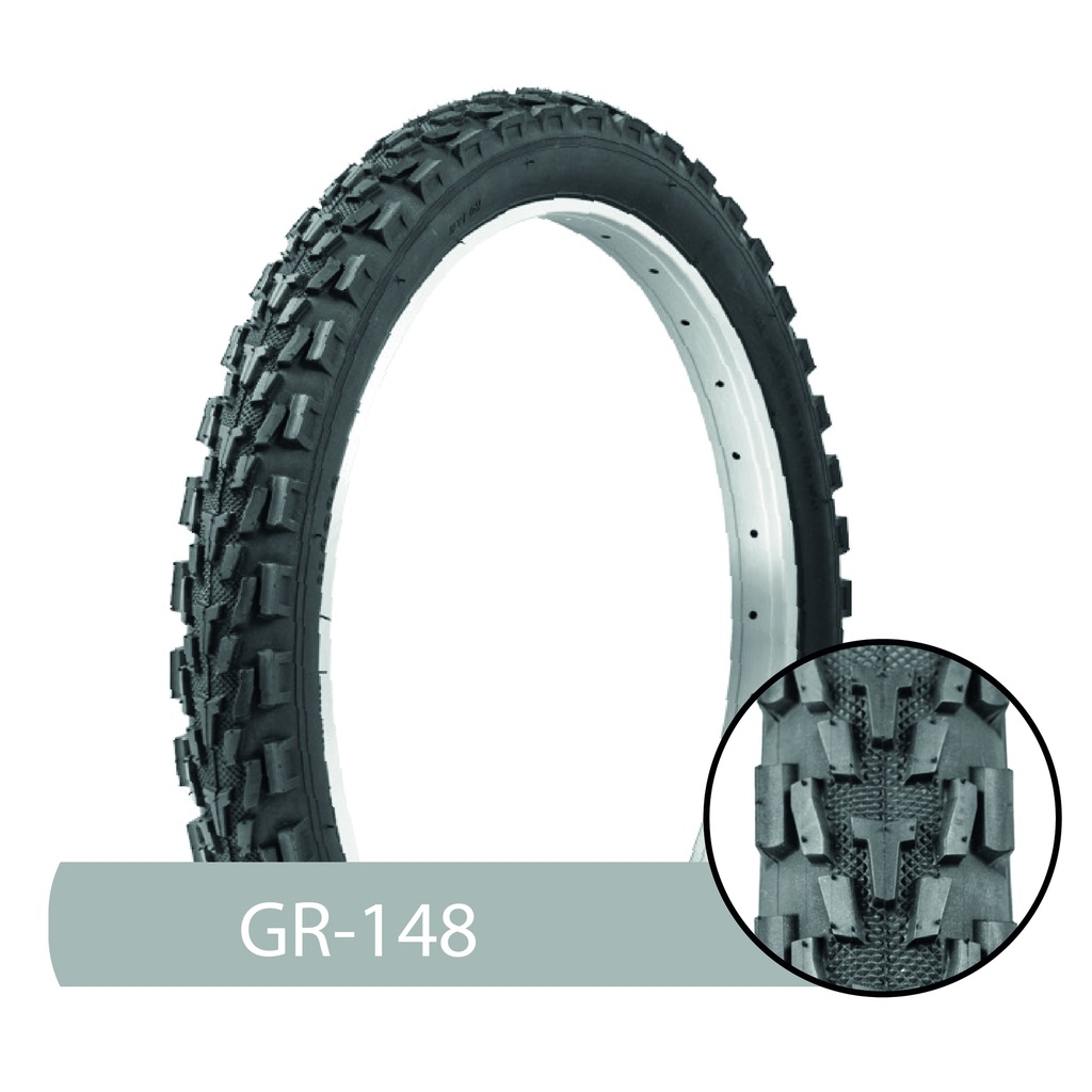 LLANTA BICICLETA+20 X 2.35+NEGRA+(58-406)+GR-148+MARCA+GRID+RACEWAY
