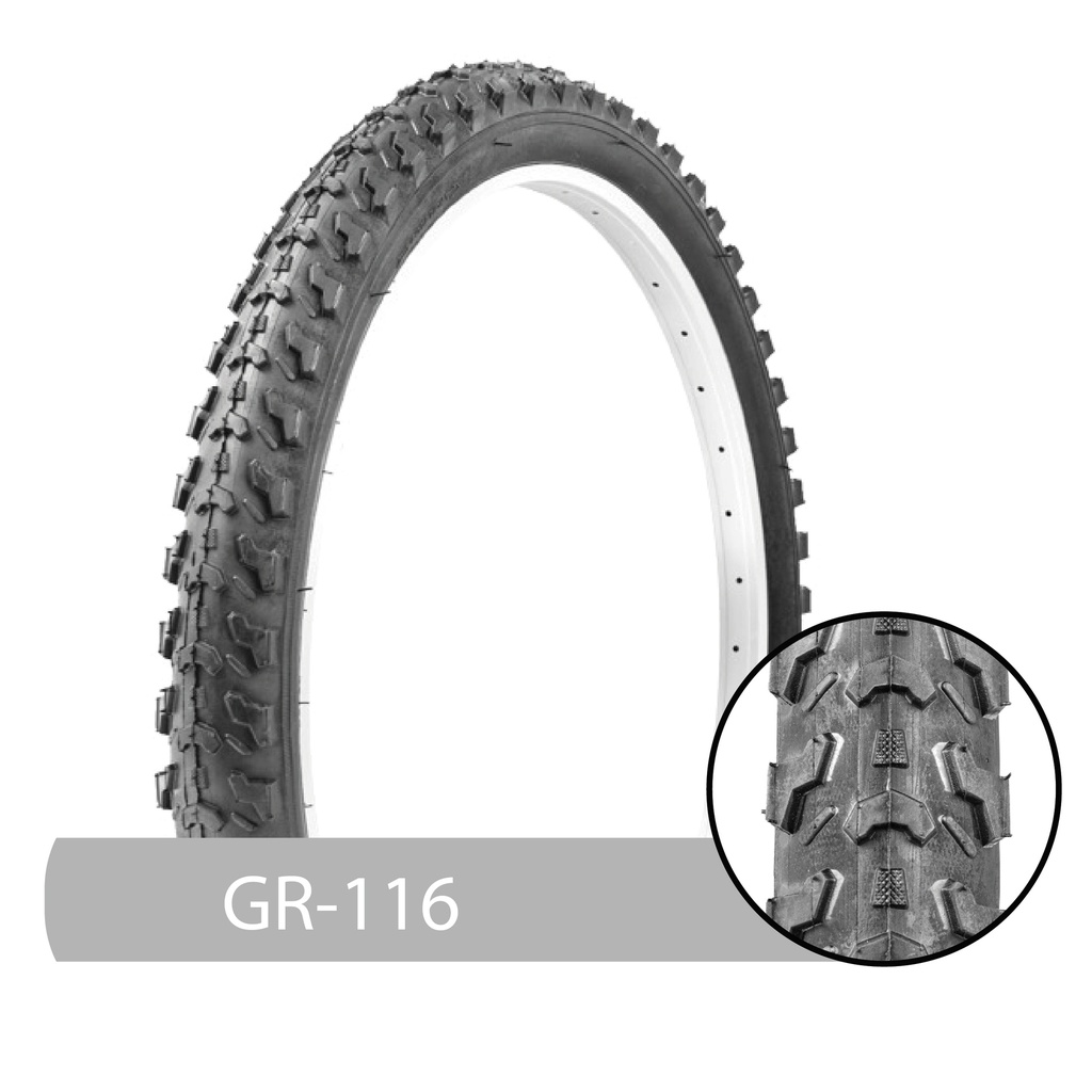 LLANTA BICICLETA+24 X 2.125+NEGRA+(57-507)+GR-116+MARCA+GRID+EVEREST