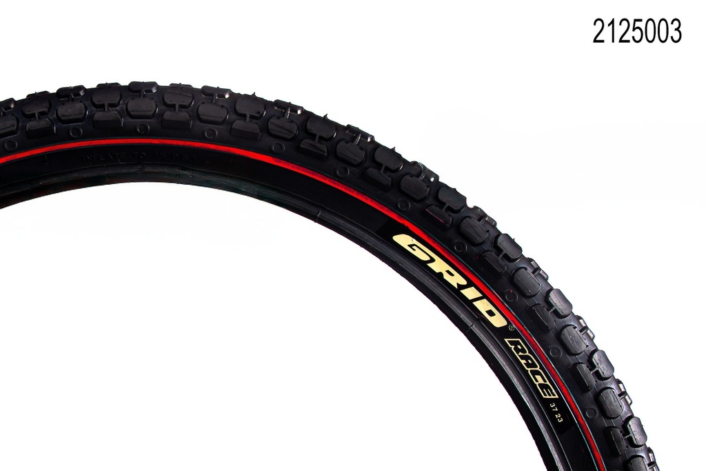 LLANTA BICICLETA+26 X 2.125+LINEA ROJA+(57-559)+GR-072+MARCA+GRID+RACE