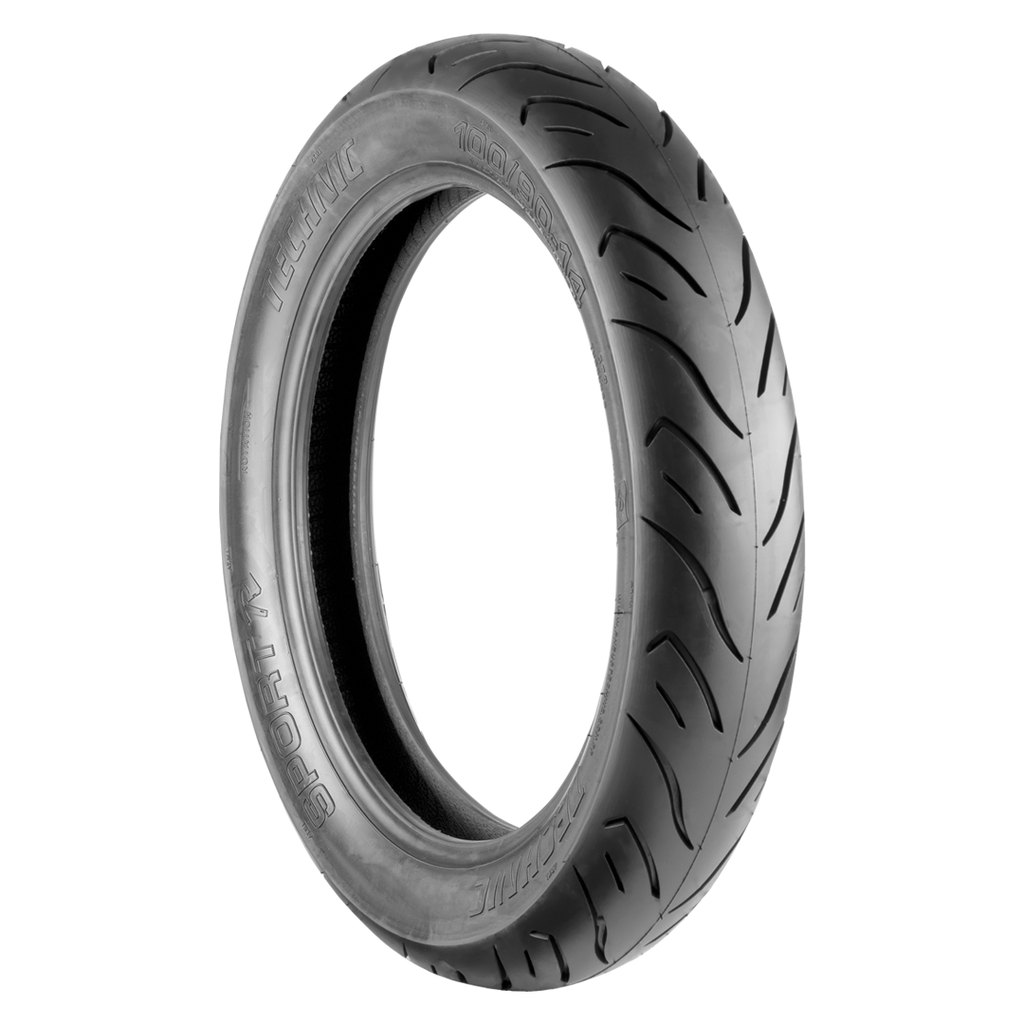 Llanta para moto 100/90-14 (TL) Tipo Tubular Modelo SPORT R Marca Technic Brasil
