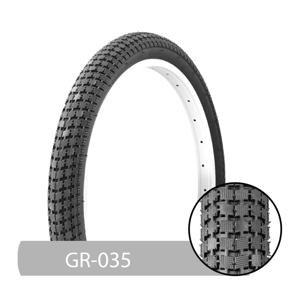 LLANTA BICICLETA+20 X 2.35+NEGRA+(62-406)+GR-035+MARCA+GRID+TRIX