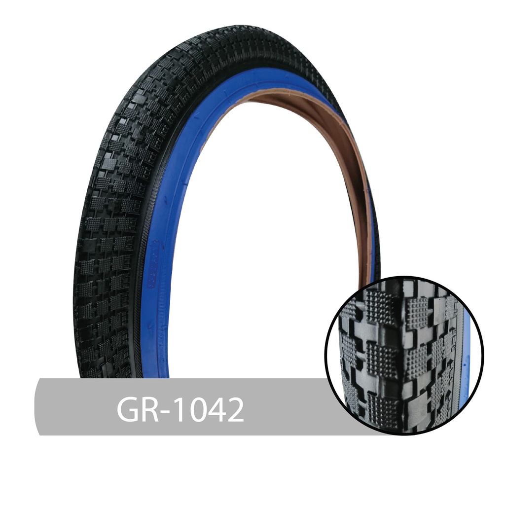 LLANTA BICICLETA+20 X 2.35+NEGRA/AZUL+(58-406)+GR-1042+MARCA+GRID+ZONE