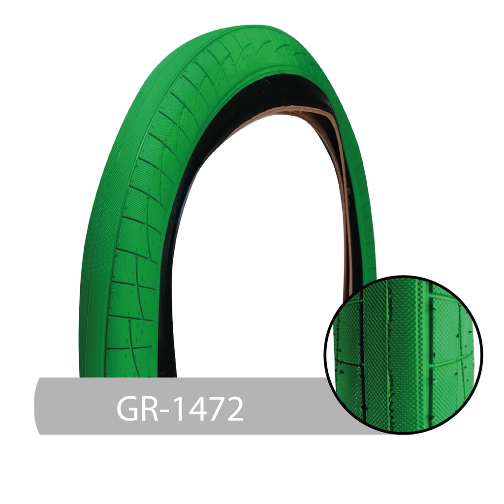 LLANTA BICICLETA+20 X 2.40+VERDE/NEGRA+(60-406)+GR-1472+MARCA+GRID+CONTROL X