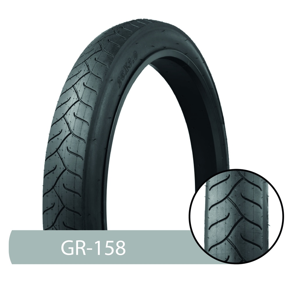 LLANTA BICICLETA+20 X 3.00+NEGRA+(57-406)+GR-158+MARCA+GRID+SHOK2